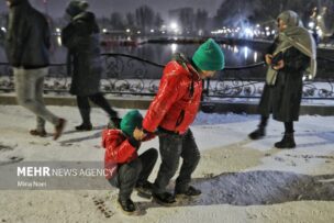 بارش برف در تبریز